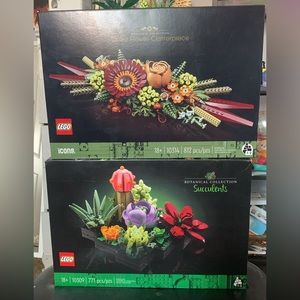 2 flower Lego bundle set